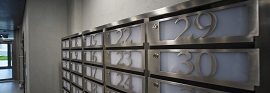 Блоки секционных почтовых ящиковиз нержавейки 